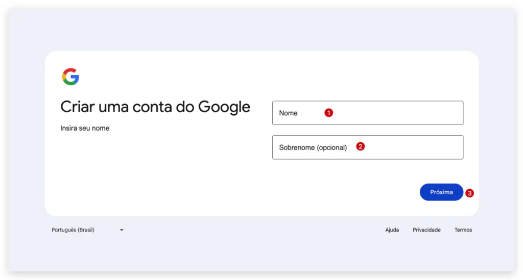 criar conta google 2 criar conta google 2
