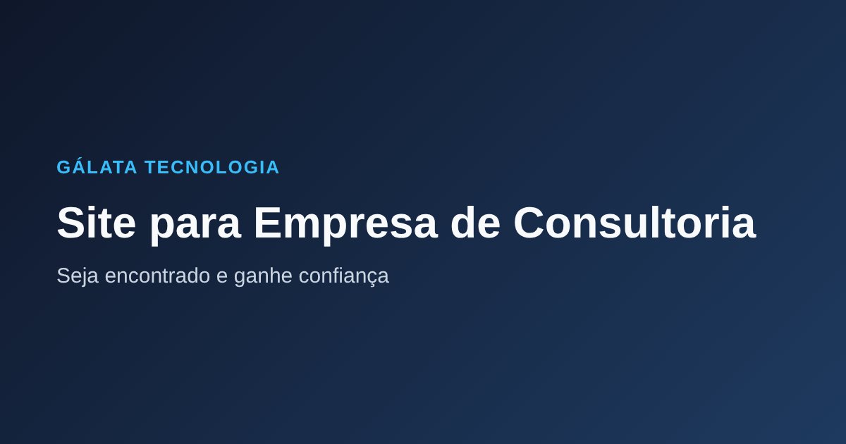 Site para empresa de consultoria