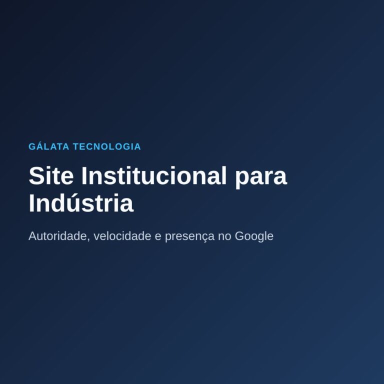 Site institucional para indústria