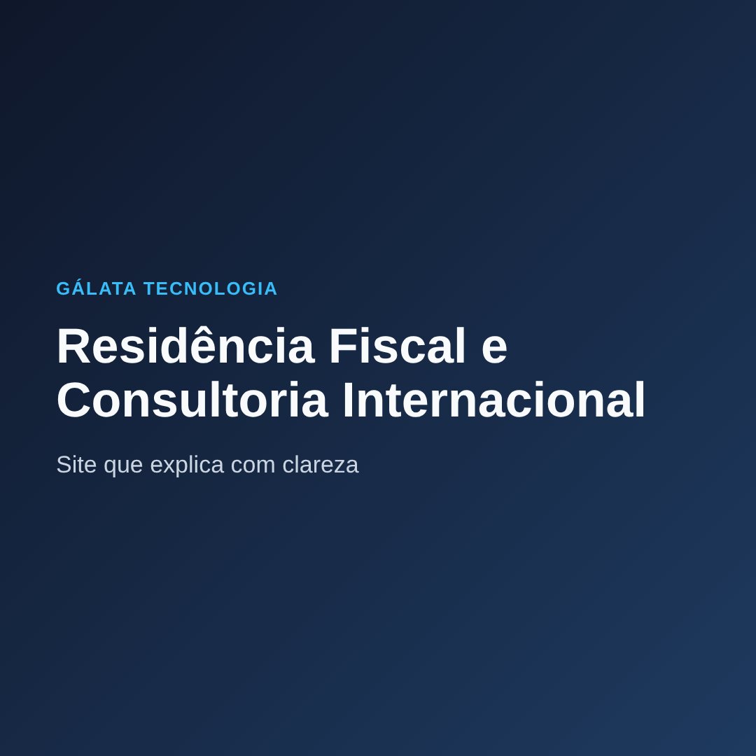 Residência fiscal e consultoria internacional